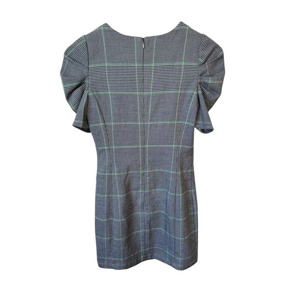 AMANDA UPRICHARD x NUULY Westwick Dress Mini Size Small Petite Plaid Puff Sleeve - Picture 7 of 10